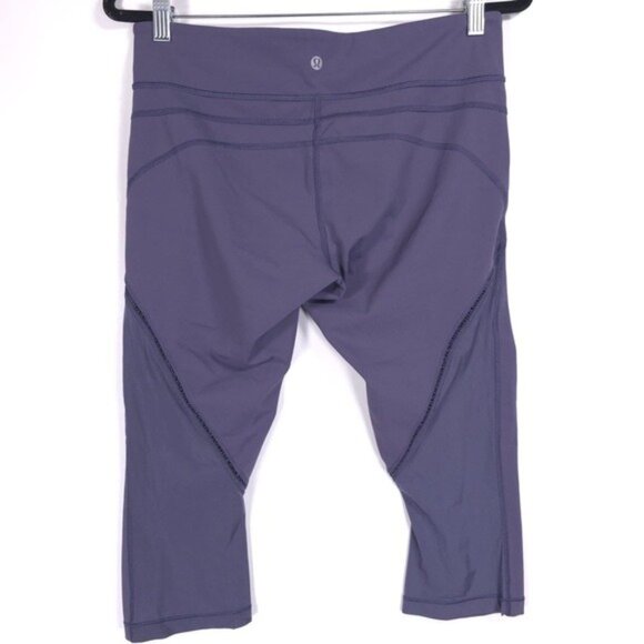 Lululemon Sculpt It Crop Tight Greyvy Greyish Purple Leggings Size 10 - Picture 2 of 12
